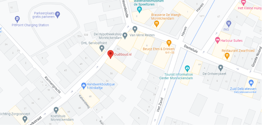 Google maps locatie Oudgoud Monnickendam